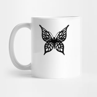 Butterfly Black on White Mug